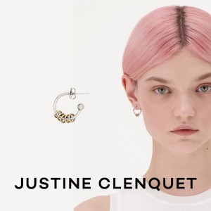 ジュスティーヌクランケ ピアス Justine Clenquet ミニグロリア フープ シングル Gloria hoops シルバー レディース メンズ ユニセックス