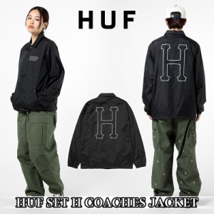 ハフ コーチジャケット HUF ナイロンジャケット HUF SET H COACHES JACKET ブラック アウター トップス スケーター スケートボード メン