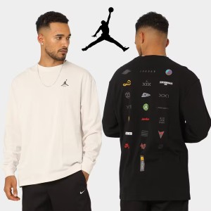 ジョーダン JORDAN 長袖 Tシャツ ロンT ロングスリーブ Flight Heritage 85 Graphic Crewneck ホワイト 白 ブラック 黒 ナイキ NIKE 正規