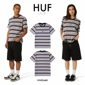 ハフ Tシャツ 半袖 HUF CHESHIRE STRIPE KNIT TOP ニット ストライプ ボーダー トップス スケーター ストリート系 スケートボード 人気 