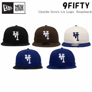 ニューエラ キャップ NEW ERA 帽子 Los Angeles Dodgers ’Upside Down LA Logo’ 9FIFTY Snapback LA メンズ ユニセックス 限定モデル 