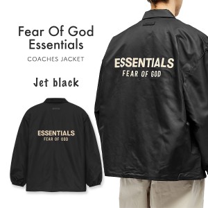 エッセンシャルズ コーチジャケット FOG ESSENTIALS COACHES JACKET アウター バックプリント ブラック Jet black フィアオブゴッド 正規