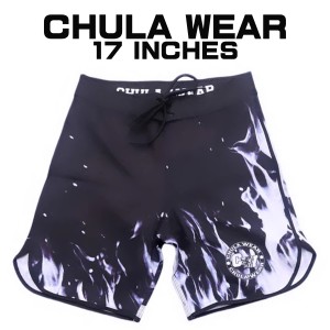 チュラウェア サーフパンツ CHULA WEAR ステージ ショーツ 水着 SMOKEN FLAMES 17 INCHES ハーフパンツ 短パン フィジーカー 大会 メンズ