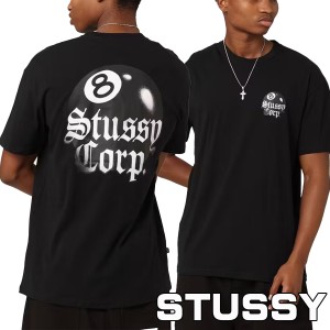 Stussy Tシャツ ステューシー ロゴ 半袖 8 Ball Corp T-Shirt 8ボール オーバーサイズ メンズ 海外限定 ユニセックス 正規品 ST024W1004 