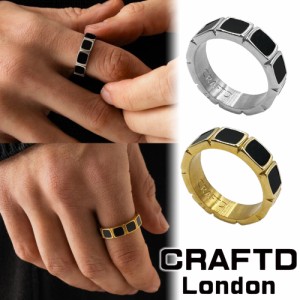 CRAFTD London クラフトロンドン STONE BAND RING 指輪 リング ゴールド シルバー メンズ 18kゴールド 金 人気[アクセサリー] ユ00582