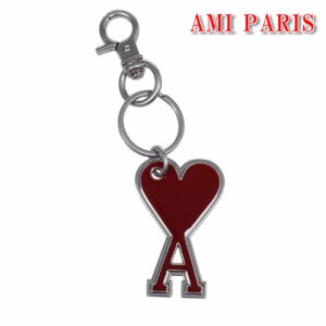 AMI Paris キーホルダー アミ パリス ロゴチャーム キーリング VERMILION バーミリオン キーチェーン AMI ALEXANDRE メンズ レディース 