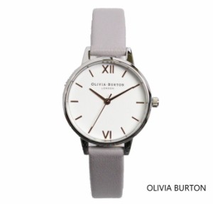 Olivia Burton オリビアバートン レディース MIDI WHITE DIAL グレーライラック、ローズゴールド & シルバー 腕時計 本革 レザー ウォッ