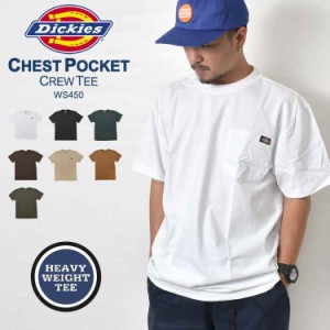 Tシャツ dickies ディッキーズ 半袖 カットソー ブランド メンズ レディース ヘビーウェイト WS450 ポケット 胸ポケット ブラック ホワイ