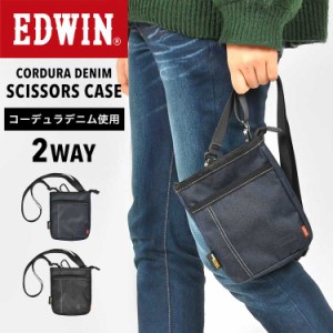 ショルダーバッグ メンズ レディース EDWIN エドウィン ブランド 斜めがけ シザーケース デニム バッグ 小物入れ サコッシュ ウエストバ