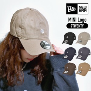 キャップ ニューエラ NEWERA レディース メンズ 9TWENTY ミニロゴ ローキャップ NY ヤンキース ロゴ 刺繍 綿 コットン ワンポイント 黒 