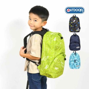 リュック キッズ 男の子 OUTDOOR PRODUCTS アウトドア プロダクツ 小学生 リュック 通園 遠足 通学 ジュニア ハーネス付き カラフル 恐竜