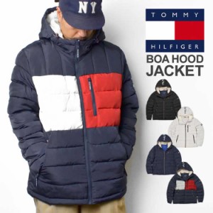 アウター メンズ 中綿 ジャケット TOMMY HILFIGER トミー ヒルフィガー フード付き ブランド 暖かい 防寒 裏ボア ロゴ 上着 冬服 ジャン