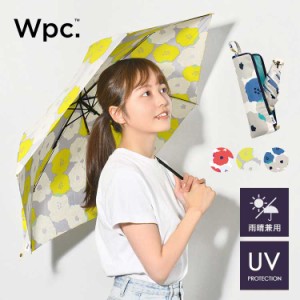 折りたたみ傘 レディース 軽量 晴雨兼用 Wpc 折り畳み傘 かわいい スリム 雨傘 親骨50cm 傘 おりたたみ傘 花柄 ダブリュピーシー シンプ