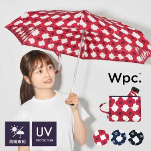 折りたたみ傘 レディース 軽量 晴雨兼用 Wpc 折り畳み傘 かわいい スリム 雨傘 親骨50cm 傘 おりたたみ傘 花柄 ダブリュピーシー シンプ