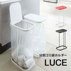 ゴミ箱 ふた付き 分別 おしゃれ 分別ゴミ袋ホルダー ルーチェ LUCE ゴミ袋ホルダー 縦開き キッチン 45L 45リットル シンプル スリム ホ