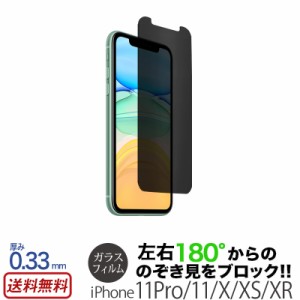 【送料無料】 のぞき見防止 液晶保護ガラス iPhone 11 / iPhone 11Pro / iPhone X / iPhoneXS / iPhoneXR ガラスフィルム 光沢  iPhone 1