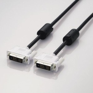 エレコム ディスプレイケーブル DVI-D24pin シングルリンク デジタル 1m ブラック CAC-DVSL10BK DVIシングルリンクケーブル ( ) ELECOM 