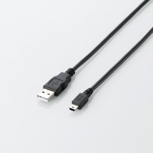 2010年モデル エレコム RoHS指令準拠&環境配慮パッケージ エコUSBケーブル USB2.0 A-miniBタイプ 0.5m ブラック U2C-JM05BK USBケーブル 