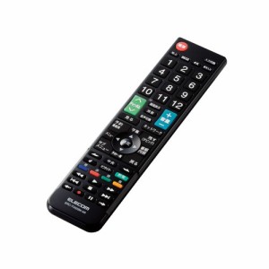 エレコム ERC-TV02BK-MI テレビリモコン 三菱 リアル対応 設定不要ですぐ使える 見やすい文字サイズ 押しやすいボタン Netflix / YouTube