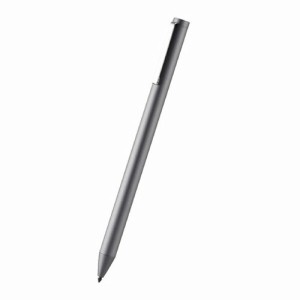 エレコム ELECOM アクティブスタイラスペン タッチペン 極細 2mm iPad専用 充電式 グレー オートスリープ機能 クリップ付 タブレット 滑