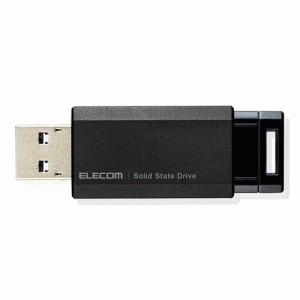 エレコム ELECOM SSD 外付け ポータブル 500GB 小型 ノック式 USB3.2(Gen1)対応 ブラック PS4/PS4Pro/PS5 ESD-EPK0500GBK