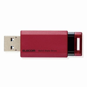 エレコム ELECOM SSD 外付け ポータブル 1TB 小型 ノック式 USB3.2(Gen1)対応 レッド PS4/PS4Pro/PS5 ESD-EPK1000GRD