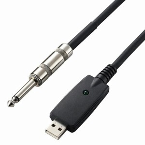 エレコム ELECOM オーディオインターフェース シールドケーブル USB-φ6.3 3m 楽器用 黒 DH-SHU30BK