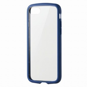 エレコム iPhone SE 第3世代 / SE 第2世代 / 8 / 7 用 ケース カバー ハイブリッド 背面ガラス TOUGH SLIM LITE 耐衝撃 軽量 薄型 フレー
