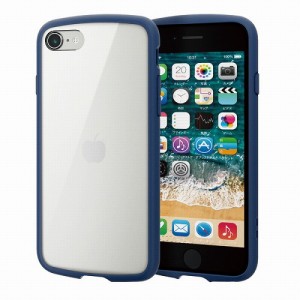 エレコム iPhone SE 第3世代 / SE 第2世代 / 8 / 7 用 ケース カバー ハイブリッド TOUGH SLIM LITE 耐衝撃 軽量 薄型 フレームカラー 背