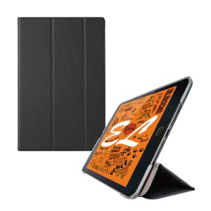 iPad mini 2019 フラップカバー 背面クリア ソフトレザー 2アングル ブラック エレコム ELECOMTB-A19SWVBK 送料無料