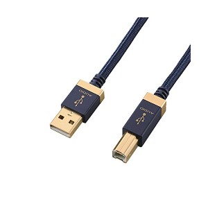 エレコム USBケーブル オーディオ用 音楽用 USB2.0 ( A to B ) 金メッキコネクター採用 2.0m ネイビー DH-AB20 AVケーブル / 音楽伝送 