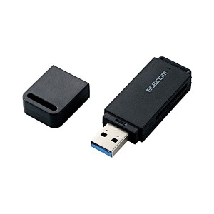 エレコム カードリーダー USB3.0 20倍速転送 スティックタイプ ストラップホール付 ブラック MR3-D013SBK メモリリーダライタ / USB3.0