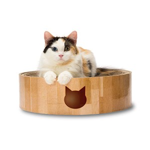 猫壱 バリバリボウル 猫柄 丸型爪とぎベッド　猫　ネコ　ねこ　キャット　cat　ニャンちゃん 商品は1点 (個) の価格になります。 送料無
