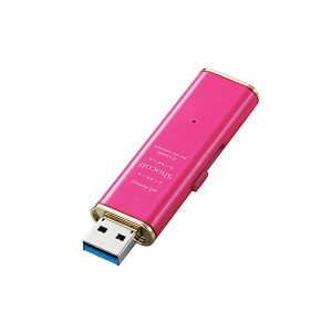 エレコム USBメモリー USB3.0対応 Windows10対応 Mac対応 スライド式 32GB ラズベリーピンク MF-XWU332GPND USBメモリー / スライド式 