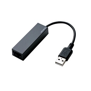 エレコム 有線LANアダプタ USB2.0 ブラック EDC-FUA2-B 有線LANｱﾀﾞﾌﾟﾀ / Type-A / ﾌﾞﾗｯｸ ELECOM 送料無料