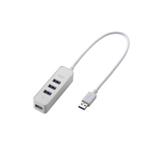 エレコム USB3.0 ハブ 4ポート バスパワー マグネット付 ホワイト U3H-T405BWH USBハブ USB 3.0 USBHUB マグネット ELECOM 送料無料