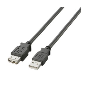 エレコム USB延長ケーブル USB2.0 A-Aメスタイプ 3m ブラック U2C-E30BK USB2.0延長ケーブル ノーマル ELECOM 送料無料