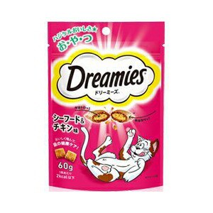 ドリーミーズ ( Dreamies ) シーフード＆チキン味 60g キャットフード 猫 ネコ ねこ キャット cat ニャンちゃん 商品は1点 (個) の価格に