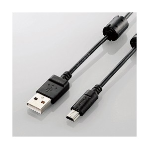 ELECOM デジカメ用USBケーブル miniB フェライトコア 0.5m DGW-MF05BK エレコム 送料無料