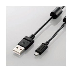 ELECOM デジカメ用USBケーブル 平型8ピン フェライトコア 1.5m DGW-F8UF15BK エレコム 送料無料