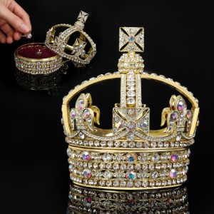 ＜ヴィクトリア女王の小さな王冠  ジュエリーボックス＞王冠 クラウン キング 英国王室 紋章 イギリス ラグジュアリ お母さん お義母さん