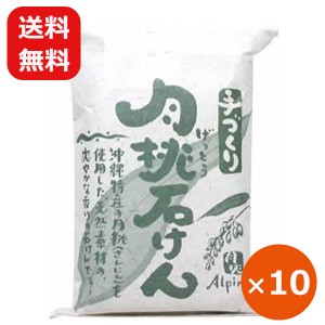 月桃石鹸 手作り石鹸 100g×10個 日本月桃 沖縄のお土産 まとめ買い ご当地お土産 月桃エキス 低刺激 無添加 固形 洗顔石鹸 ボディ 敏感