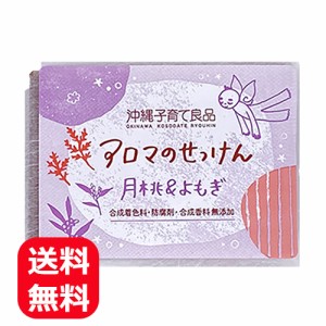 月桃石鹸 よもぎ石鹸 月桃＆よもぎ石鹸 100g メール便送料無料 沖縄子育て良品 洗顔石鹸 固形 無添加