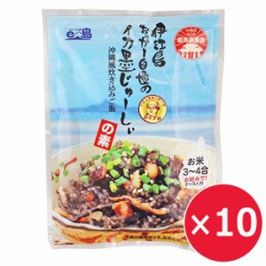 伊江島 おっかー自慢のイカ墨じゅーしぃの素 オキハム 150g×10個 炊き込みご飯の素 混ぜご飯の素 沖縄の土産