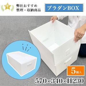 【5個セット】収納ボックス フタ付き プラスチック 収納ケース 折りたたみ式 収納 大容量 日本製 インナーボックス