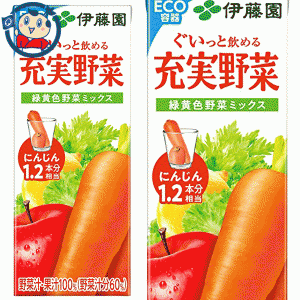 送料無料 伊藤園 充実野菜 緑黄色野菜ミックス 200ml×24本入×1ケース