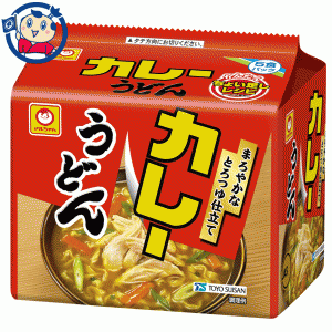 送料無料 袋麺 東洋水産 マルちゃん カレーうどん 甘口 5食パック×6個入×3ケース 