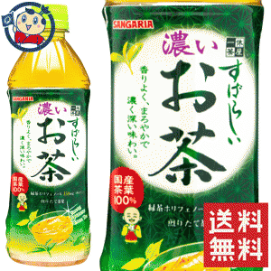 サンガリア すばらしい濃いお茶 500ml×24本入×1ケース 