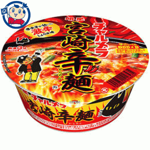 送料無料 カップ麺 明星 チャルメラどんぶり 宮崎辛麺 77g×12個入×1ケース
