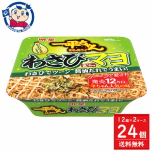 明星 一平ちゃん夜店の焼そば わさびマヨ醤油味 114g×12個入×2ケース 発売日：2024年5月20日